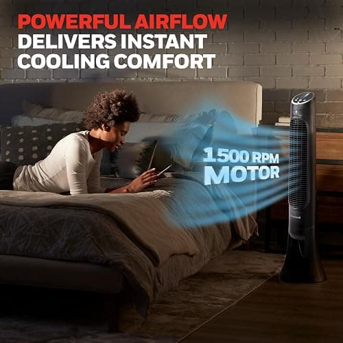 Honeywell QuietSet Whole Room Tower Fan-Black, HYF290B thumbnail 3