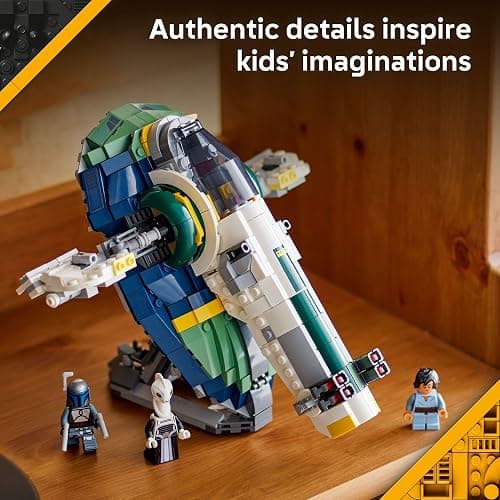 LEGO Star Wars: Attack of The Clones Jango Fett's Starship Building Toy - Pretend Play Set for Boys & Girls, Ages 9+ - Gift for Birthdays - Collectible Model Kit & Kids Room Decor - 75433 thumbnail 4