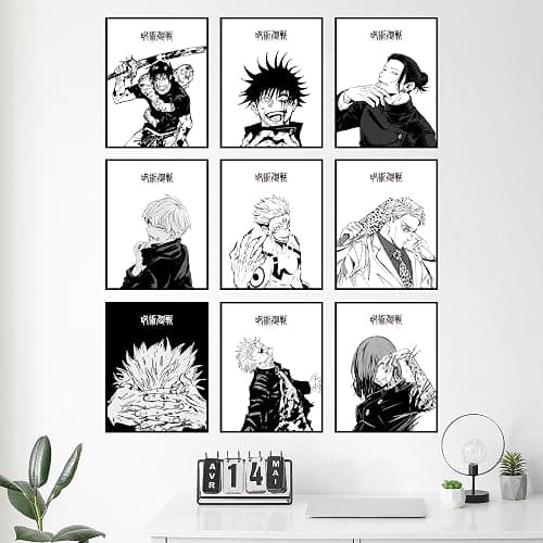 Bigwig Prints Jujutsu Kaisen Poster Set - Manga Art Anime Wall, JJk Poster, Jujutsu Kaisen Wall Art, Gojo Satoru Poster, Jujutsu Kaisen Posters, Anime Wall Decor JJk Posters - Unframed Set Of 9 (8x10) thumbnail 2