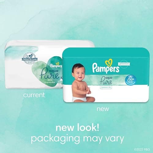 Pampers Baby Wipes Aqua Pure, 99% water-based wipes, Hypoallergenic and Unscented Baby Wipes, 672 Wipes Total (12 Flip-Top Packs) - 56 Count (Pack of 12) thumbnail 11