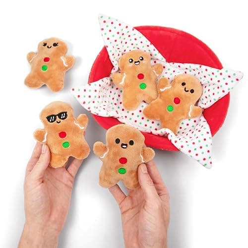 WHAT DO YOU MEME? Emotional Support Gingerbreads by Relatable, Cuddly Plush Toys and Stuffed Animals, Includes 5 Plushies with Basket, Cute Christmas Decor or Funny White Elephant Gift Idea thumbnail 6