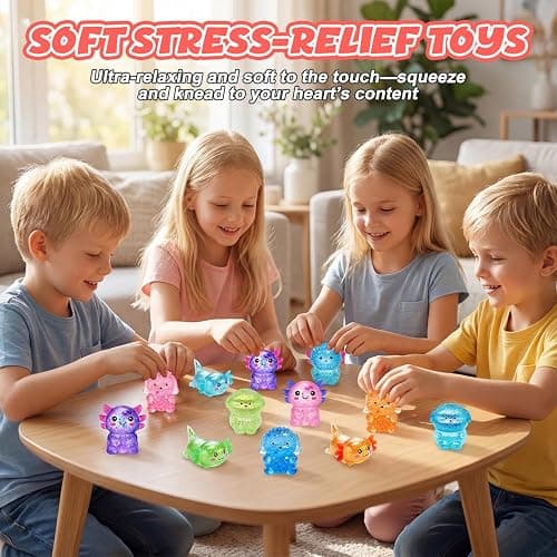 4 Pcs Sugar Squishy Toys Teddy Dog Stress Balls, Slow-Rise Sensory Fidget Toy, Easter Basket Stuffers, Glitter Squishy Teddy Dog Stress Relief Toys for Kids Adults, Party Favors, Birthday thumbnail 5