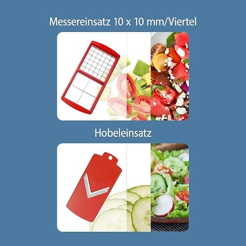 Genius Nicer Dicer Smart 6-teilig Set - Gemüseschneider für Würfel, Stifte, Scheiben, Streifen & Viertel - Zwiebelschneider Zerkleinerer aus der TV-Werbung thumbnail 6