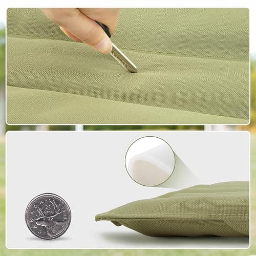Night Cat Stadium Seat Cushion: Folding Portable Bleacher Seat Pads with Back Support for Camping Outdoor Sports Army Green thumbnail 5