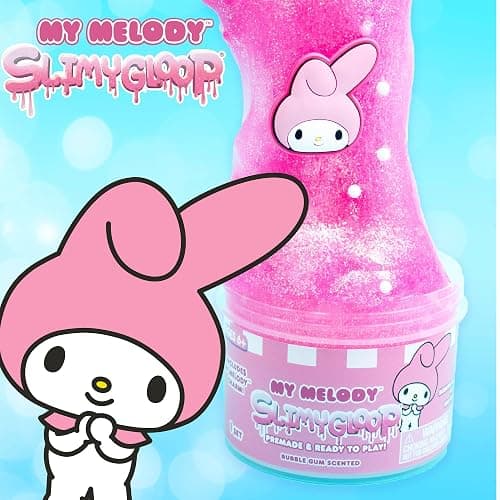 My Melody SLIMYGLOOP Jar, 8 oz Bubblegum Scented Pink Slime, Includes Beads & My Melody Charm, Sanrio Stuff, Hello Kitty Slime, Slime Kit, Hello Kitty Merch, Sanrio Slimes thumbnail 4
