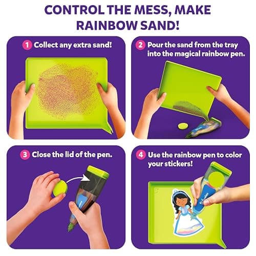 Skillmatics Sand Art Activity - Mess-Controlled DIY Unicorn & Princess Craft Kit with 50+ Colorful Stickers, Creative & Fun Hands-On Activity, Christmas Gifts for Ages 4, 5, 6, 7, 8, 9, 10 thumbnail 4