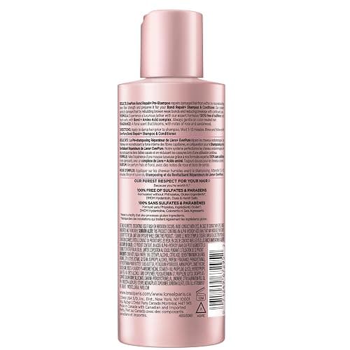 L'Oreal Paris Sulfate Free Bond Repair+ Pre Shampoo Concentrate, Hair Treatment with Bond + Amino Acid Complex for Colored, Bleached or Damaged Hair, EverPure, 5.1 Fl Oz (Packaging May Vary) thumbnail 11