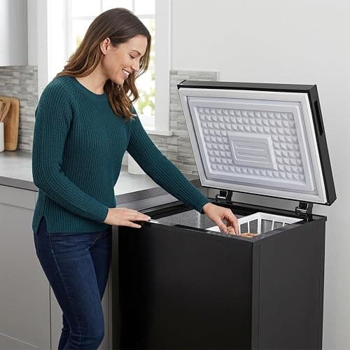 3.5 Cu.Ft Chest Freezer, Small Deep Freezer with 7 Adjustable Thermostat, Low Noise & Energy Saving Compact Mini Freezer with Removable Basket for Home, Garage, Basement, Apartment, Dorm thumbnail 2
