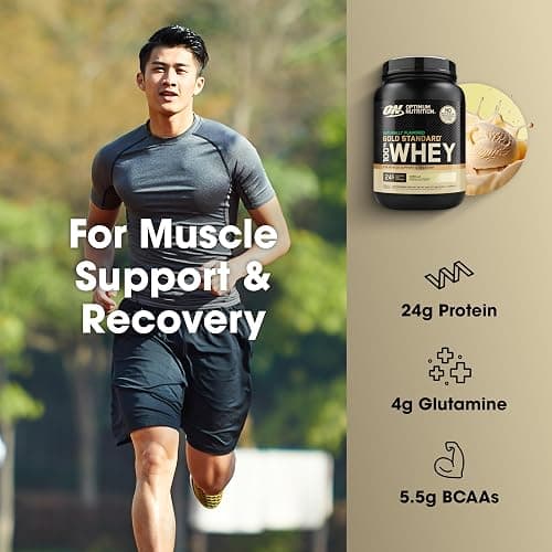 Optimum Nutrition Gold Standard 100% Whey Naturally Flavored Protein Powder, Vanilla, 1.9 Pound (Packaging May Vary) thumbnail 5