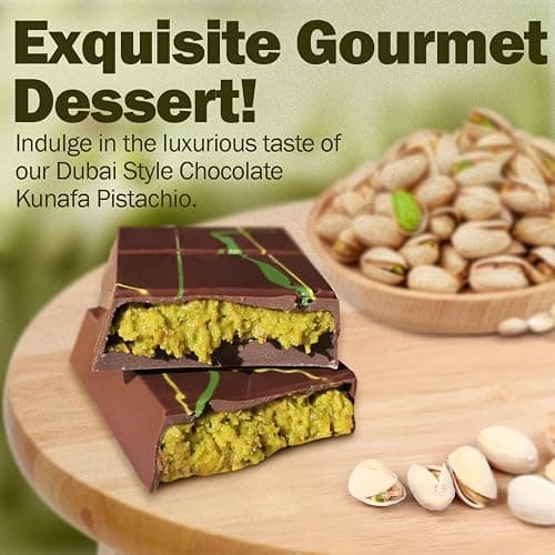 Ceres Gourmet Dubai Chocolate Bar Pistachio 3.5 Oz, Milk Chocolate Knafeh, Perfectly Portioned Packaging Dubai Chocolate, Premium Kunafa Chocolate Bars (3.5 Oz, Milk Chocolate) thumbnail 4