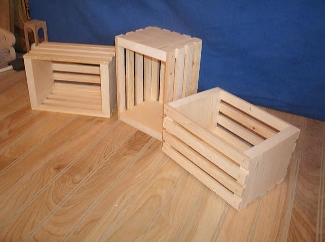 8" wooden crate storage crate centerpiece crate crate decor wooden crate wood crate handmade wood crate wedding decor crate thumbnail 3