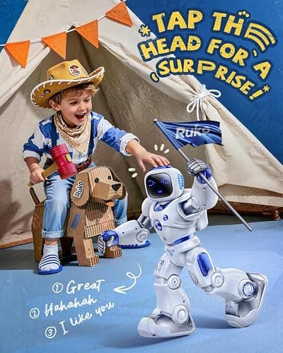 Ruko 1088 Smart Robots for Kids, Large Programmable Interactive RC Robot with Voice Control, APP Control, Present for 4 5 6 7 8 9 Years Old Kids Boys and Girls thumbnail 8