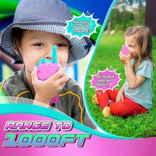 Cool Walkie Talkies for Girls Kids: Birthday Toys Gifts for 3 4 5 6 7 8 Year Old Girls Toys Ages 6-8 Kids Walkie Talkies 2 Pack Outdoor Toy for 3-8 Year Old Girl Gift thumbnail 2