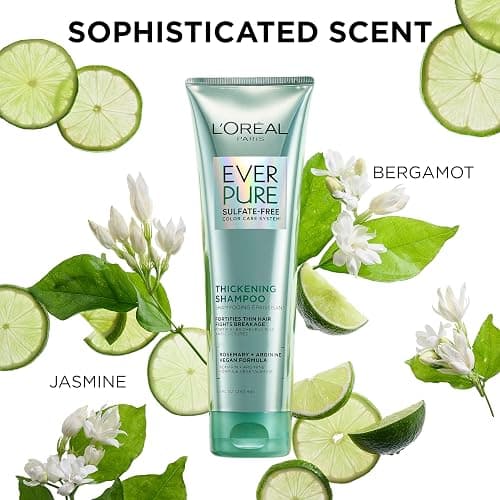 L'Oreal Paris Thickening Sulfate Free Shampoo, Thickens + Strengthens Thin, Fragile Hair, Hair Care with Rosemary Leaf, EverPure, 8.5 Fl Oz (Packaging May Vary) thumbnail 6