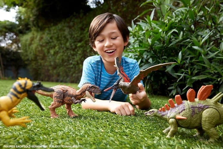Mattel Jurassic World Dinosaur Toys with Roar Sound & Attack Action, Wild Roar Posable Figures, Physical & Connected Digital Play thumbnail 2