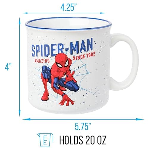 Silver Buffalo Marvel Spider-Man Amazing Since 1962 Ceramic Camper Mug, 20 Ounces thumbnail 3