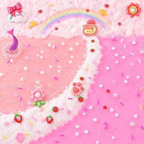 6-Pack Pink Slime Kit for Girls, Cloud Butter Squishy Birthday Gift Set | Party favor, goodie bag stuffer, Easter basket filler and sensory toy for kids ages 4-10 thumbnail 3