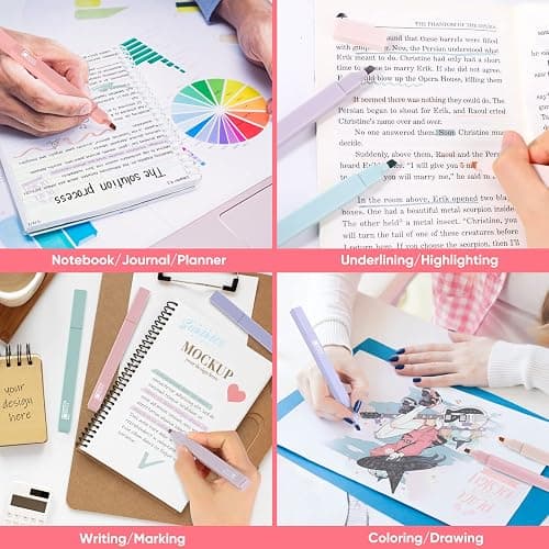 Taotree Aesthetic Cute Highlighters Assorted Colors, Bible Highlighters and Pens No Bleed, Mild Soft Chisel Tip Pastel Markers Pens for Journaling Note Taking School Stationary Supplies (Sunny) thumbnail 6