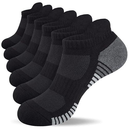 Lapulas Athletic Running Ankle Socks, Low Cut Cushioned Anti-Blister Tab Sports Socks Men Women 6Pairs - Image 1