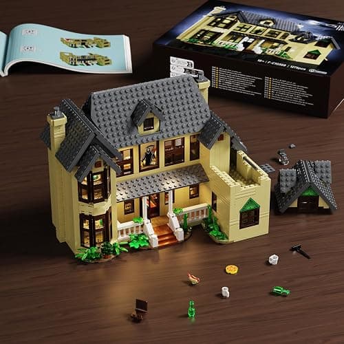 Horror House Building Block Set, Scary Movie Haunted House Model Compatible with Lego Horror House Building Toy, Halloween Decoration Gift for Man, Woman or Horror Film Fans 18+(1275Pcs) thumbnail 6