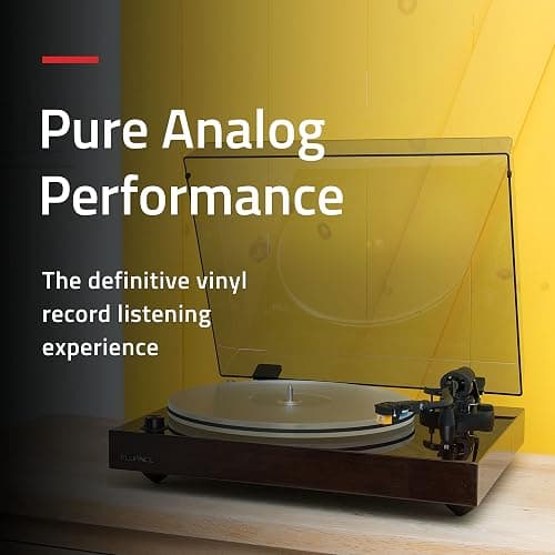 Fluance RT85N Reference High Fidelity Vinyl Turntable Record Player with Nagaoka MP-110 Cartridge, Acrylic Platter, Speed Control Motor, High Mass MDF Wood Plinth, Vibration Isolation Feet - Walnut thumbnail 2