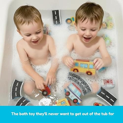 Alex Toys Beep Beep Stickers in the Tub - 38-Piece Foam Bath Tub Stickers for Toddlers, Cars Bath Toys for Kids Ages 2+, Mesh Storage Bag thumbnail 5