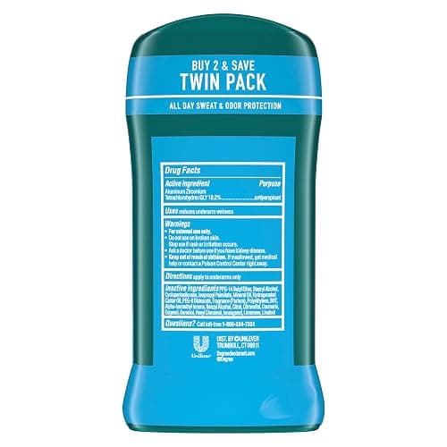 Degree Men Original Antiperspirant Deodorant Cool Rush Twin Pack 48-Hour Sweat & Odor Protection Antiperspirant For Men 2.7 oz thumbnail 2