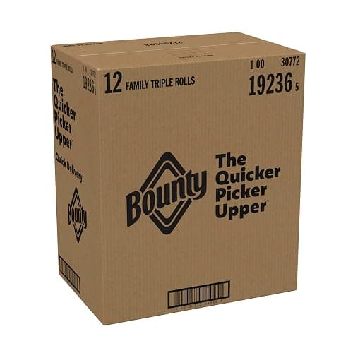 Bounty Quick-Size Paper Towels, White, 12 Family Triple Rolls = 40 Regular Rolls thumbnail 13