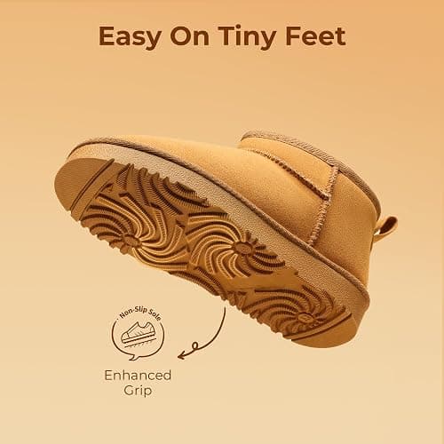 DREAM PAIRS Girls Boys Boots Kids Winter Ankle Faux Fur Lined Warm Snow Shoes Kid Short Boots for Little Kid/Big Kid thumbnail 5