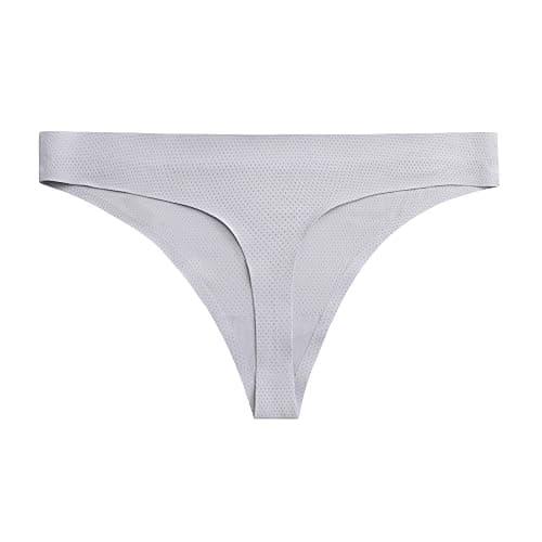 voenxe Seamless Women Underwear Thongs,No Show Ladies Thong,No Line Workout Breathable Comfortable Panties,Soft Undies,5-Pack thumbnail 7