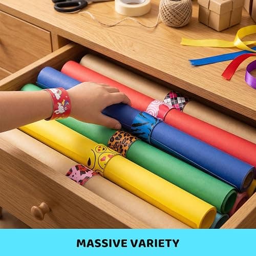 LovesTown Slap Bracelets for Kids, 48 PCS Snap Bracelets Party Favors | Wristbands Bulk for Classroom Prizes Treasure Box, Birthday Exchanging Gifts,Goodies Bag Stuffers Fillers, Carnival Prizes thumbnail 5