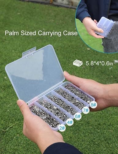 Beoccudo Fishing Swivels Snap Swivels 210pcs Barrel Swivels with Snaps, Fishing Swivels Saltwater Freshwater Snap Connector thumbnail 6