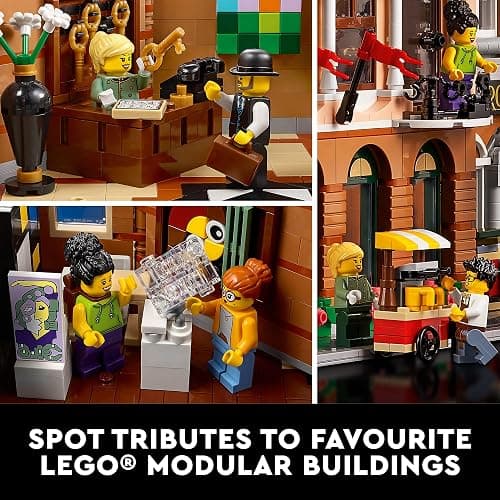 LEGO Icons Boutique Hotel Model Kits - Bedroom or Office Decor for Men & Women, Ages 18+ - Building Blocks for Adults for Display - Gift Idea - 10297 thumbnail 5