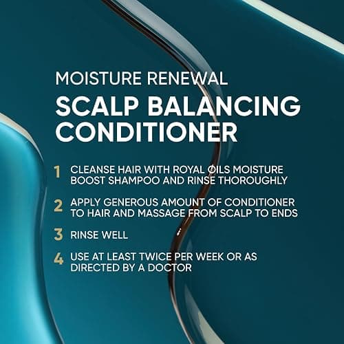 Head & Shoulders Royal Oils Anti-Dandruff Shampoo and Conditioner Twin Pack, 1% Pyrithione Zinc, Curly Hair, Coily Hair, Scalp Relief, Moisture Renewal, 31.4 fl oz Each thumbnail 6