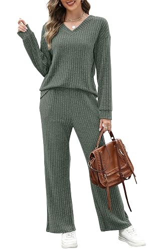 RUMIA Fall Outfits for Women 2025 Vacation Matching Sweater Lounge Sets (S-2XL) thumbnail 2