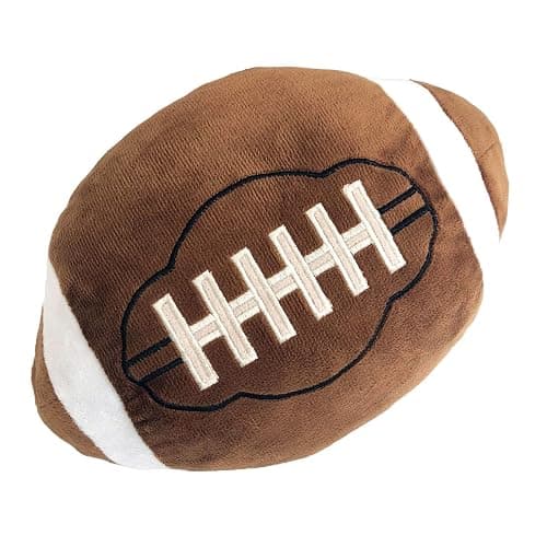 CHORONMO Football Plush Pillow Fluffy Durable Football Pillows Stuffed Football Throw Pillow Soft Sports Ball Interactive Football Creative Room Decor Birthday Party Gift for Kids 11 Inches - Image 1
