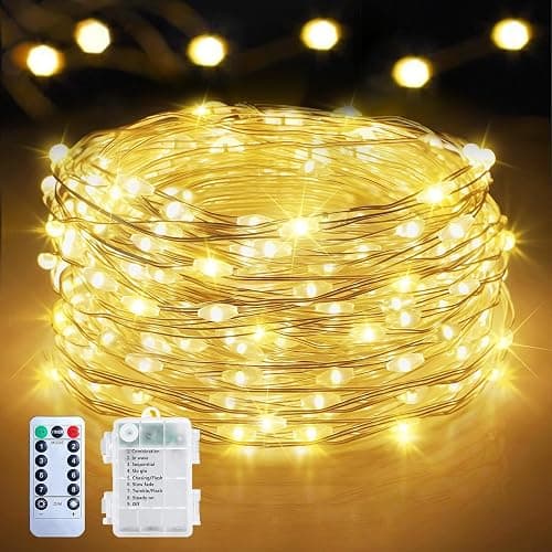 Upgraded 70Ft 200 LED Fairy Lights Battery Operated with Remote & Timer, Waterproof Christmas String Lights Outdoor Indoor, Battery Twinkle Lights for Bedroom, Classroom, Xmas, Parties, Wedding, Decor - Image 1
