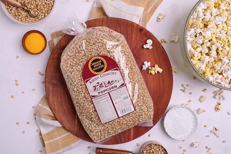 Amish Country Popcorn | 6 lb Bag | Medium White Popcorn Kernels | Old Fashioned, Non-GMO and Gluten Free (Medium White - 6 lb Bag) thumbnail 6