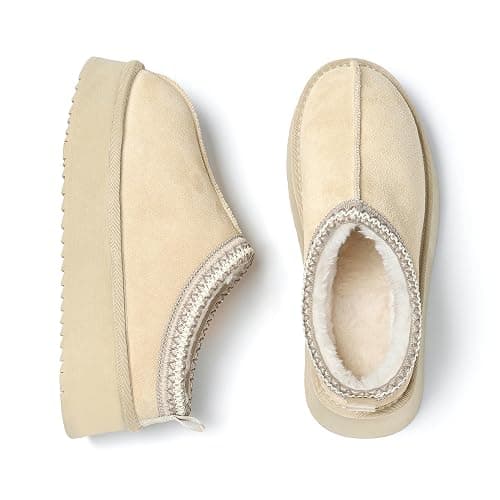 Women's Slippers Platform Mini Boots Short Ankle Boot Fur Fleece Lined House slippers Anti-Slip Boot For Outdoor thumbnail 4