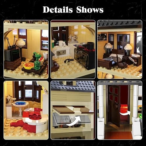 Horror House Building Block Set, Scary Movie Haunted House Model Compatible with Lego Horror House Building Toy, Halloween Decoration Gift for Man, Woman or Horror Film Fans 18+(1275Pcs) thumbnail 5