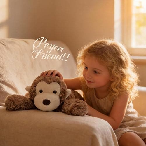 Niceween Monkey Stuffed Animal Monkey Plush Toy Soft and Premium Gifts for Babies Children Adults,Dark Brown,13 Inches thumbnail 12