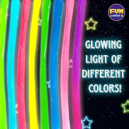 35.16 FL OZ Glow in The Dark Slime for Kids 6+, FunKidz 1040 ML Large Slime 8 Packs Neon Colors Slime Kit Green Blue Pink Yellow Gift for Boys Girls Birthday Party thumbnail 3