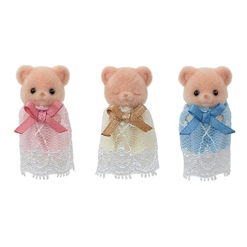 EPOCH Sylvanian Families FS-63 Biscuit Bear Triplets Healthy Set Dolls, Safety Toy Mark Certified, Toy for Ages 3 Years and Up, Dollhouse thumbnail 4