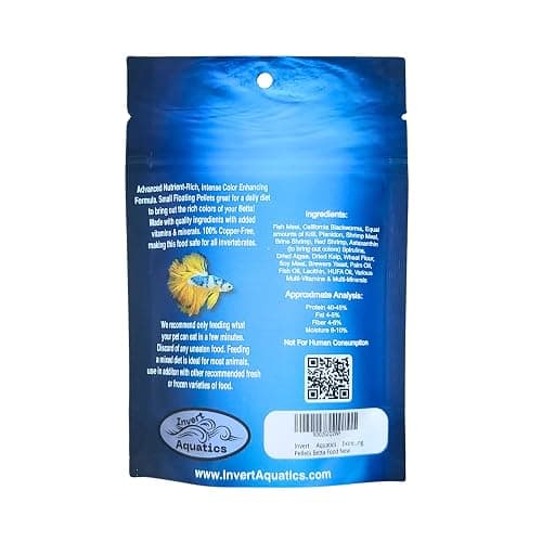 Invert Aquatics Extreme Color Betta Bits - Ultra-Color Enhancing Floating Pellets Betta Food thumbnail 2