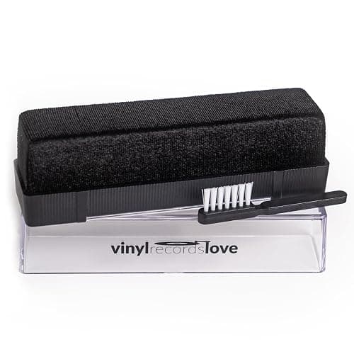 Schallplatten Reinigung | Schallplattenbürste Antistatisch aus Samt | Vinyl Cleaning Kit | Plattenbürste in Schwarz | Schallplattenreiniger | Schallplatten Bürste | Vinyl Bürste - Image 1