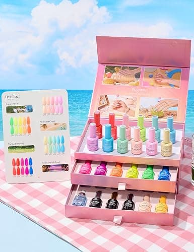 Beetles Neon Gel Polish Set, 20 Bright Colors 15ML Full Size | Candy Electric Collection, Neon Pink Green Blue Red Colors Gel Set with Base Top Coat UV LED Lamp Salon DIY Nails Gifts thumbnail 7