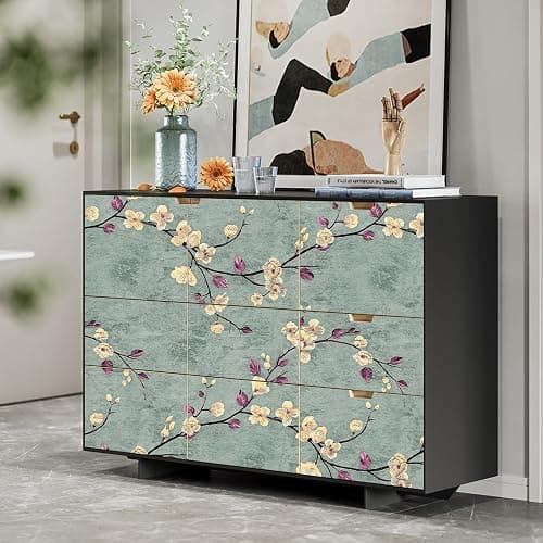 SOON AFTER 17.5”x120” Floral Peel and Stick Wallpaper Flower Tree Contact Paper Self Adhesive Removable Modern Sage Green Wall Paper Decorative Wall Covering Countertop Vinyl Film Roll thumbnail 6