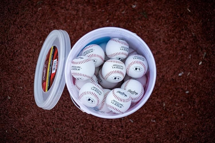 Rawlings | Official League Recreational Use Practice Baseballs | Youth/8U | OLB3 | Bucket | 24 Count thumbnail 5