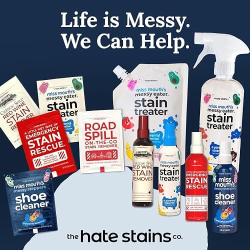 Miss Mouth's Messy Eater Stain Treater Spray - 4oz 2 Pack Stain Remover - Newborn & Baby Essentials - No Dry Cleaning Food, Grease, Coffee Off Laundry, Underwear, Fabric - 2 pack thumbnail 9