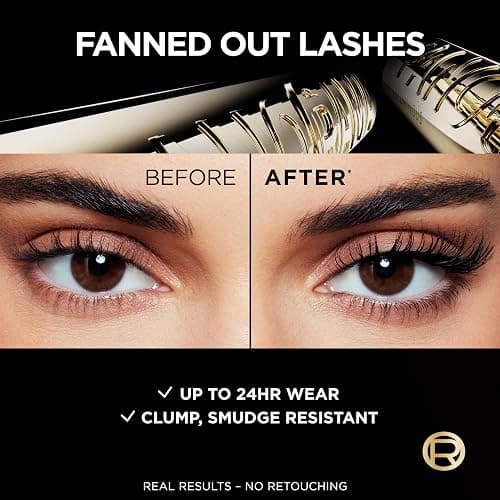 L'Oreal Paris Voluminous Panorama Mascara, Volumizing and Lengthening Mascara, Washable Longwear and Smudge Resistant Make Up, Blackest Black, 0.33 Fl Oz thumbnail 3